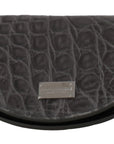 Dolce & Gabbana Exotic Gray Leather Coin Case Wallet