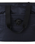 Versace Elegant Blue Nylon Tote Bag