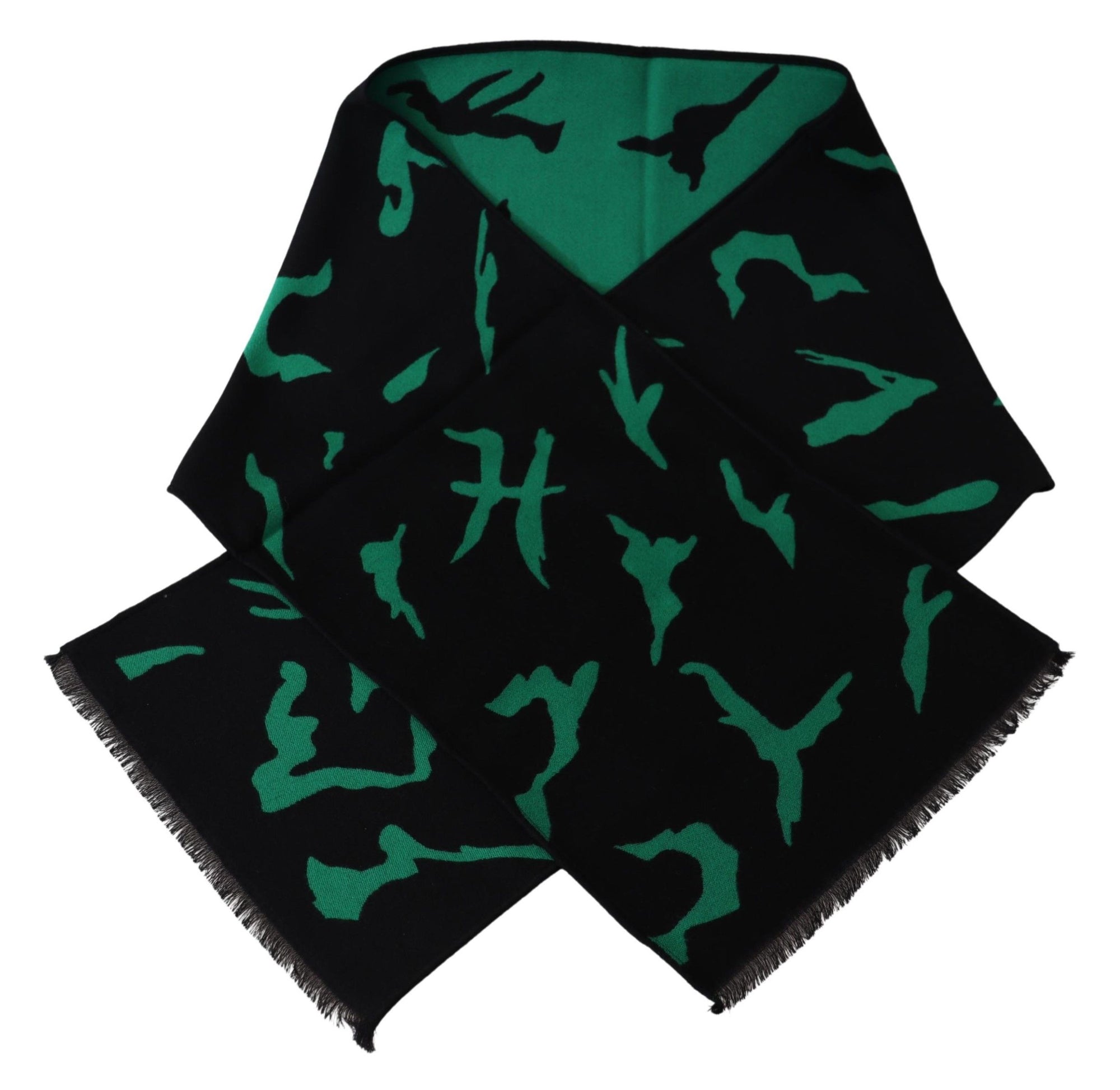 givenchy-unisex-wool-silk-scarf-black-green-front