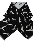 Givenchy - Unisex Wool-Silk Scarf in Black & White