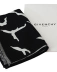 Givenchy - Unisex Wool-Silk Scarf in Black & White