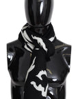 Givenchy - Unisex Wool-Silk Scarf in Black & White