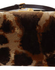 Dolce & Gabbana Elegant Giraffe Pattern Welcome Bag with Gold Accents