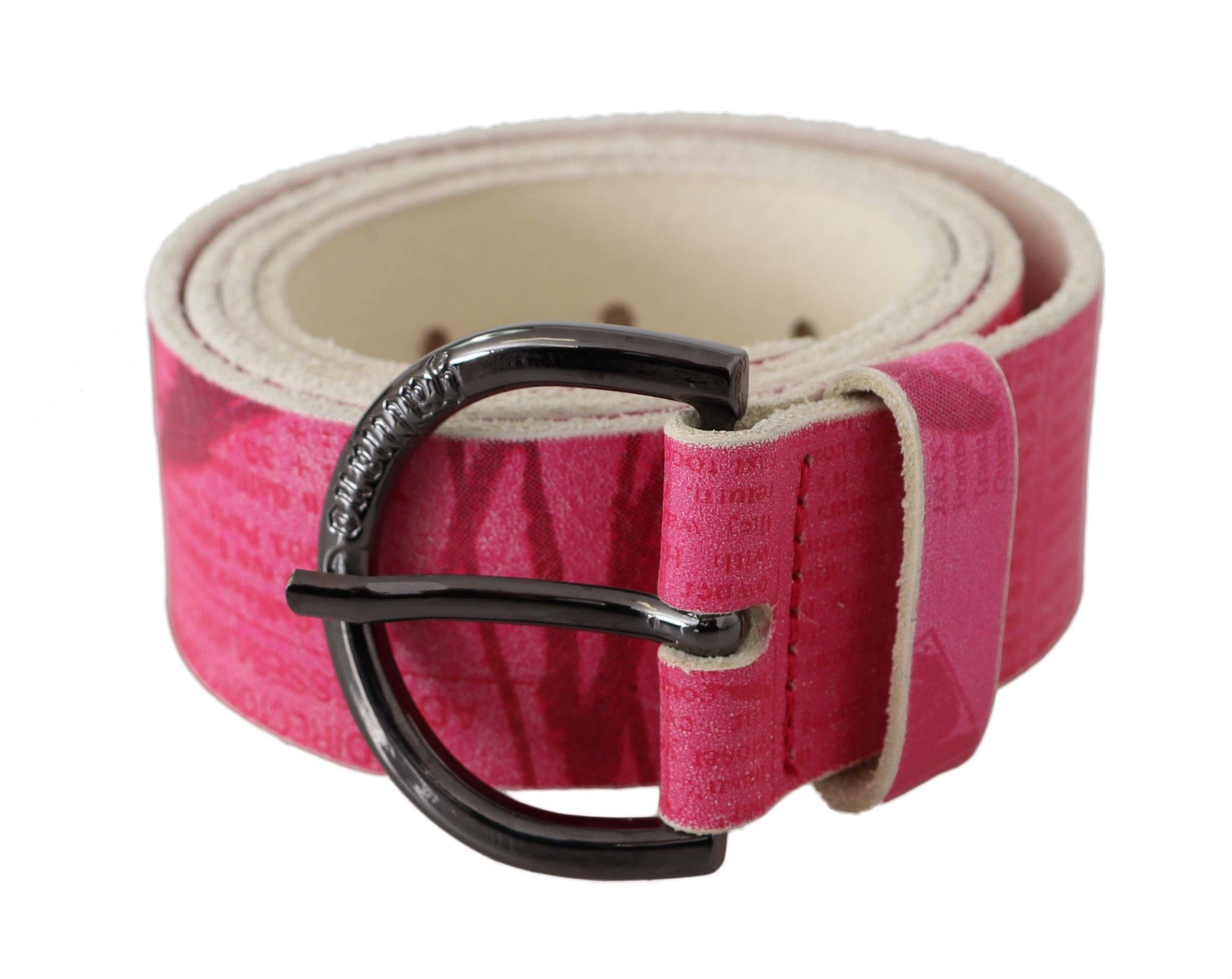 john-galliano-pink-leather-belt-front-view