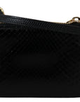 Dolce & Gabbana Elegant Python Pattern Leather Wristlet Wallet