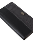 Dolce & Gabbana Elegant Textured Leather Zip-Around Wallet