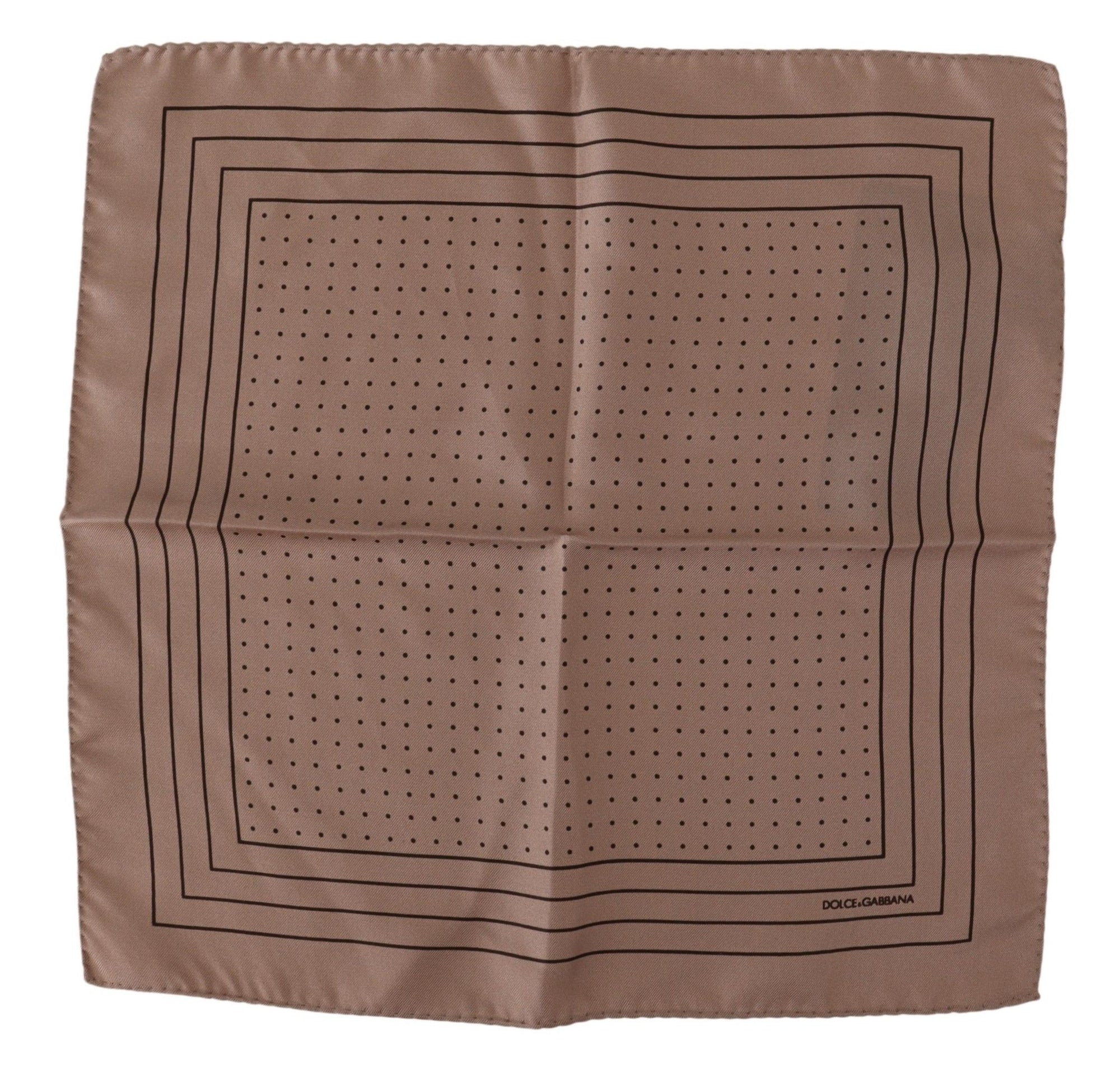 dolce-gabbana-brown-silk-dot-pocket-square-front