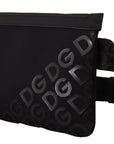 Dolce & Gabbana Sleek Black Monogram Neoprene Fanny Pack