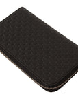 Gucci Elegant Black Leather Zip-Around Wallet