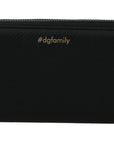 Dolce & Gabbana Elegant Black Leather Zip Wallet