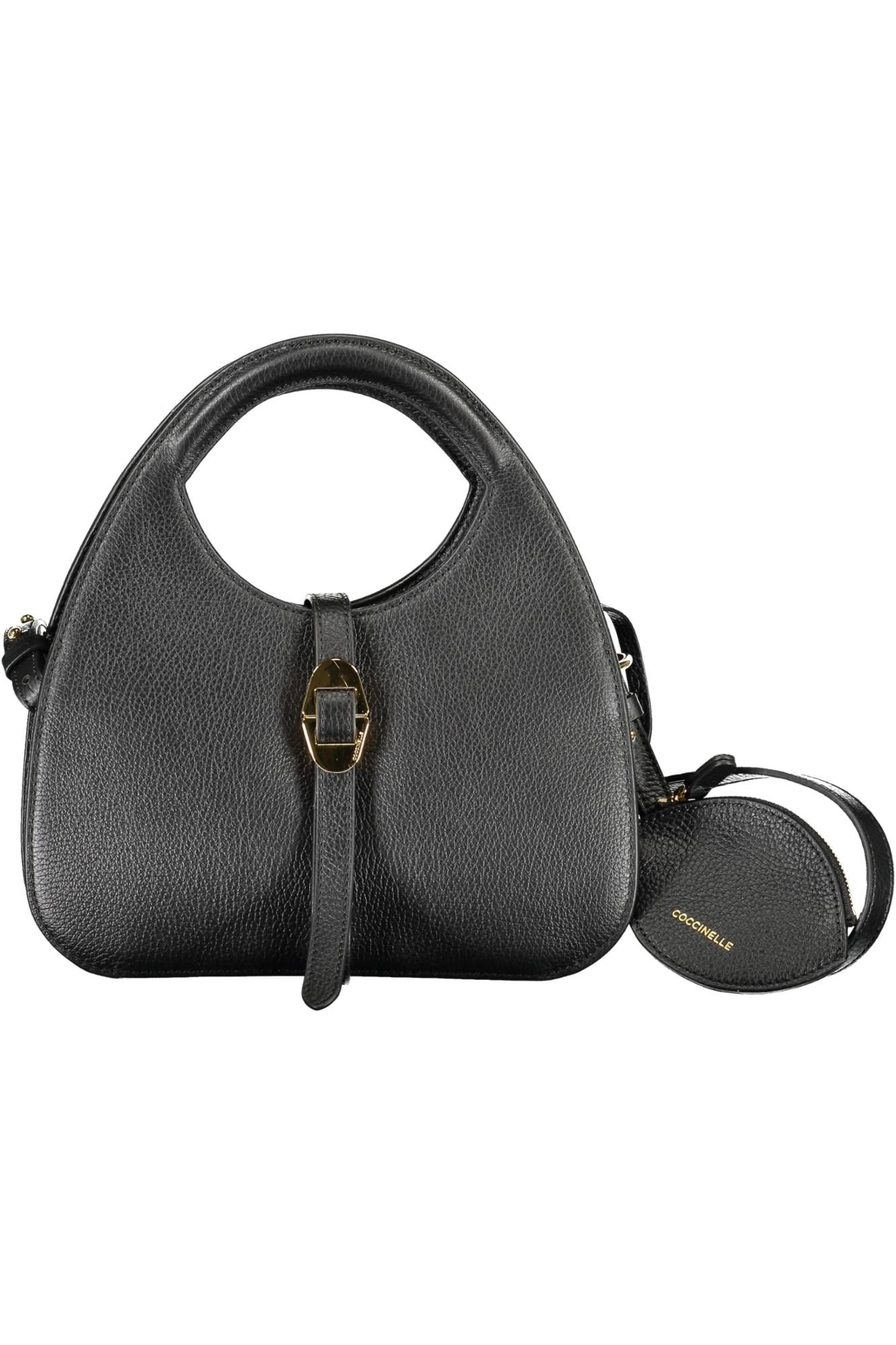 Coccinelle-Black-Leather-Dual-Compartment-Handbag