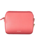 Coccinelle Chic Pink Leather Shoulder Handbag with Logo Accents