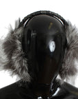 Dolce & Gabbana Elegant Fur and Crystal Ear Muffs