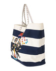 Dolce & Gabbana Chic Striped Beatrice Tote Handbag