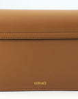 Versace Elegant Calf Leather Shoulder Bag in Brown