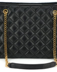 Versace - Black Quilted Nappa Leather Tote Bag