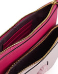 Versace Elegant Pink Leather Pouch Clutch