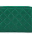 Versace Elegant Quilted Leather Zip Wallet