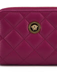 Versace Elegant Purple Quilted Leather Wallet