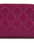 Versace Elegant Purple Quilted Leather Wallet