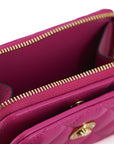 Versace Elegant Purple Quilted Leather Wallet