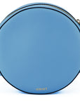 Versace Chic Blue Leather Round Shoulder Bag