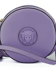 Versace Elegant Purple Round Shoulder Bag