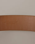 beige-leather-belt-engraved-buckle-authentic