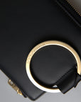 Dolce & Gabbana Elegant Black Leather Cardholder with Zip Detail