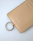 Dolce & Gabbana Elegant Beige Leather Cardholder Wallet