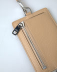 Dolce & Gabbana Elegant Beige Leather Cardholder Wallet