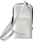 Dolce & Gabbana Elegant White Leather Phone Crossbody Bag