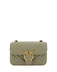 PINKO Chic Mini Love Bell Shoulder Bag in Noce Green