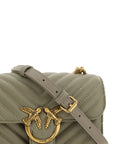 PINKO Chic Mini Love Bell Shoulder Bag in Noce Green