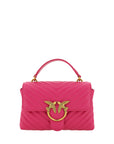 PINKO Chic Pink Quilted Leather Mini Handbag