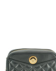 Versace Elegant Small Black Leather Crossbody Bag