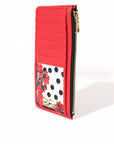 Dolce & Gabbana - Floral Leather Zippered Card Holder