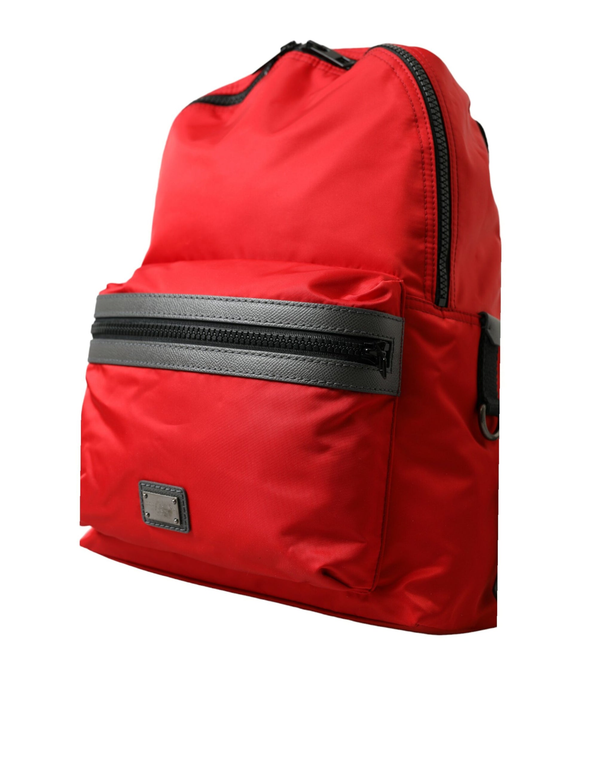 Dolce &amp; Gabbana Elegant Red Nylon-Leather Backpack