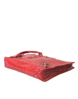 Balenciaga Exotic Red Alligator Leather Clutch