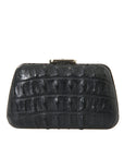 Balenciaga Elegant Crocodile Leather Evening Clutch