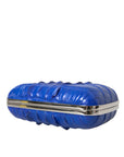 Balenciaga Electric Blue Crocodile Skin Clutch