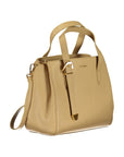 Coccinelle - Beige Leather Handbag with Adjustable Strap