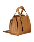 Coccinelle - Brown Leather Handbag with Adjustable Strap