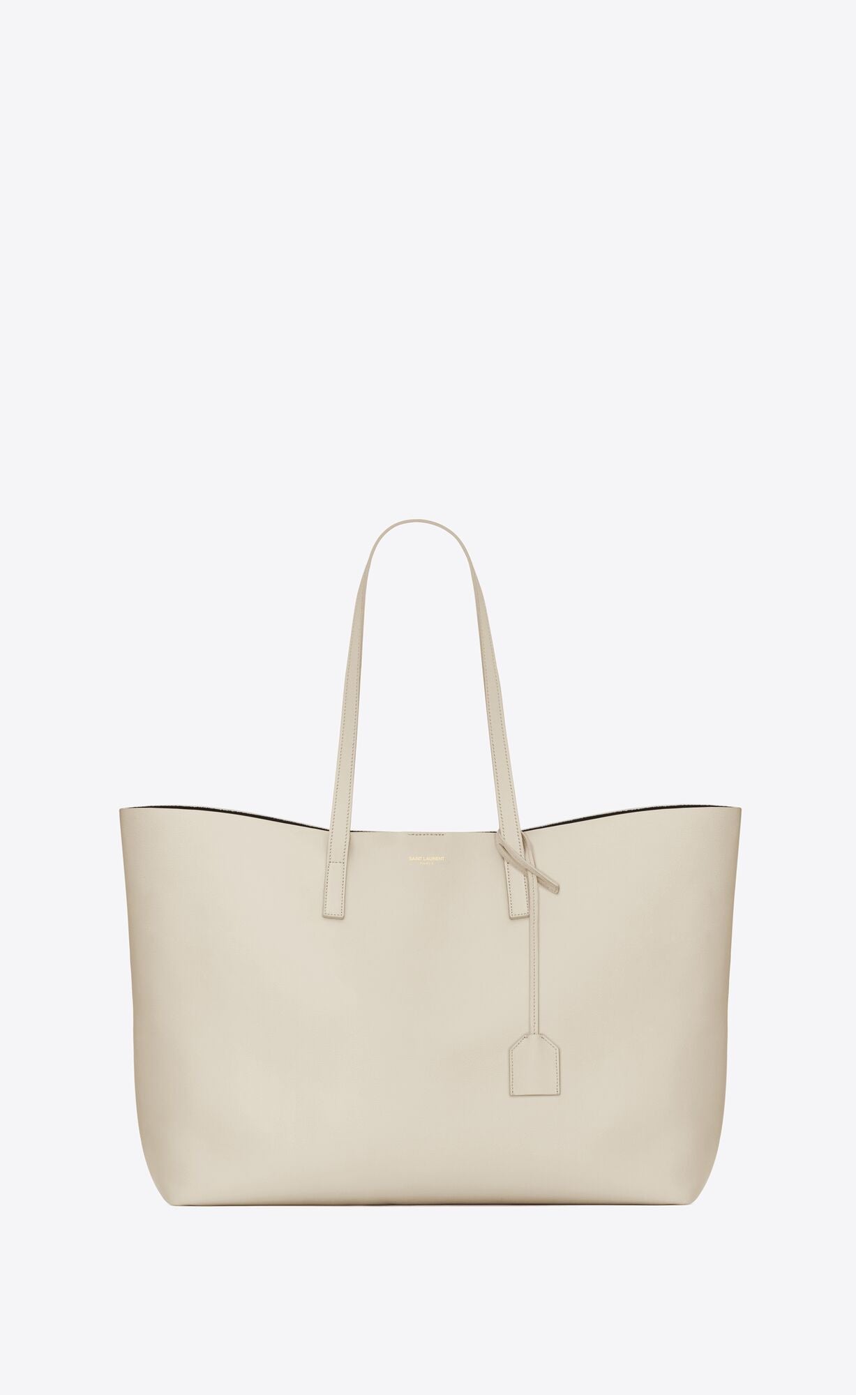 saint-laurent-white-leather-tote-front-view