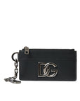 Dolce & Gabbana - Black Calfskin Leather Card Holder Wallet