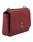 Jimmy Choo Croc Leather Shoulder Bag - Candy Floss Pink