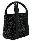 Jimmy Choo Black Canvas & Leather Small Tote - Chic Elegance