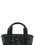 Jimmy Choo Black Canvas & Leather Small Tote - Chic Elegance