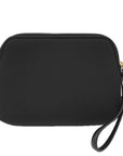 Dolce & Gabbana - Sleek Black Neoprene cosmetic bag with Calfskin Details