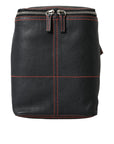 Prada - Black Leather Vintage Daino Dual-Wear Backpack